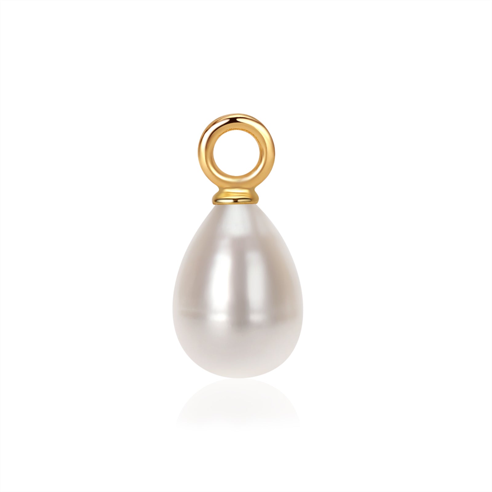 pearl drop gold charm from memara