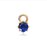 sapphire dazzle droplet gold charm from memara