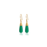 Oasis Drop Earring in Gold and Green Onyx