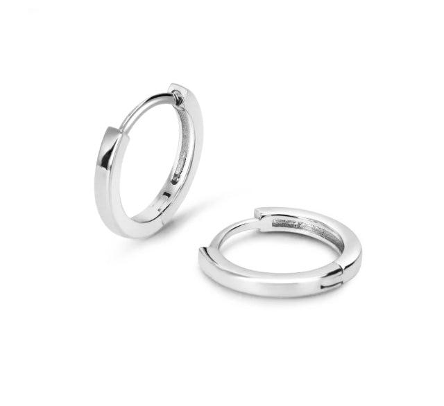 classic silver charm hoops from memara