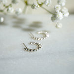 mini ball silver hoop earrings from memara