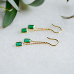 tiggy duals green onyx gold drop earrings from memara