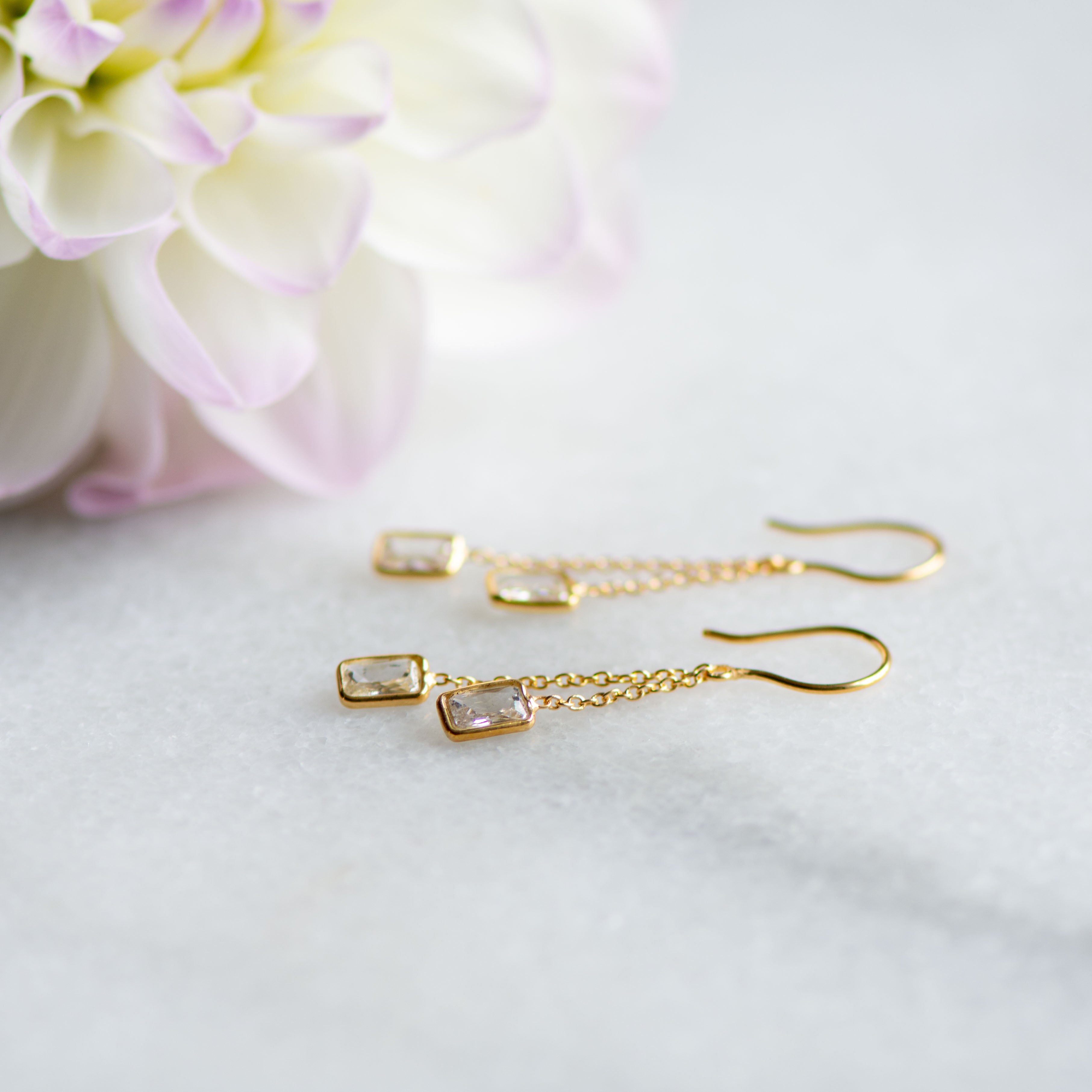 tiggy duals zirconia gold drop earrings from memara