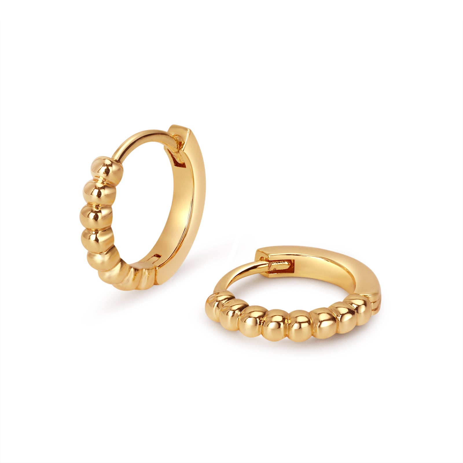 twirl gold charm hoop earrings from memara