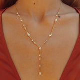 The Y Drop Necklace in Zirconia