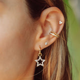 Classic Charm Hoops in Gold