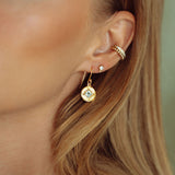 Daydream Drops in Gold with blue topaz