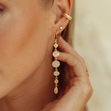 Cascade Earrings in Gold with Moonstone