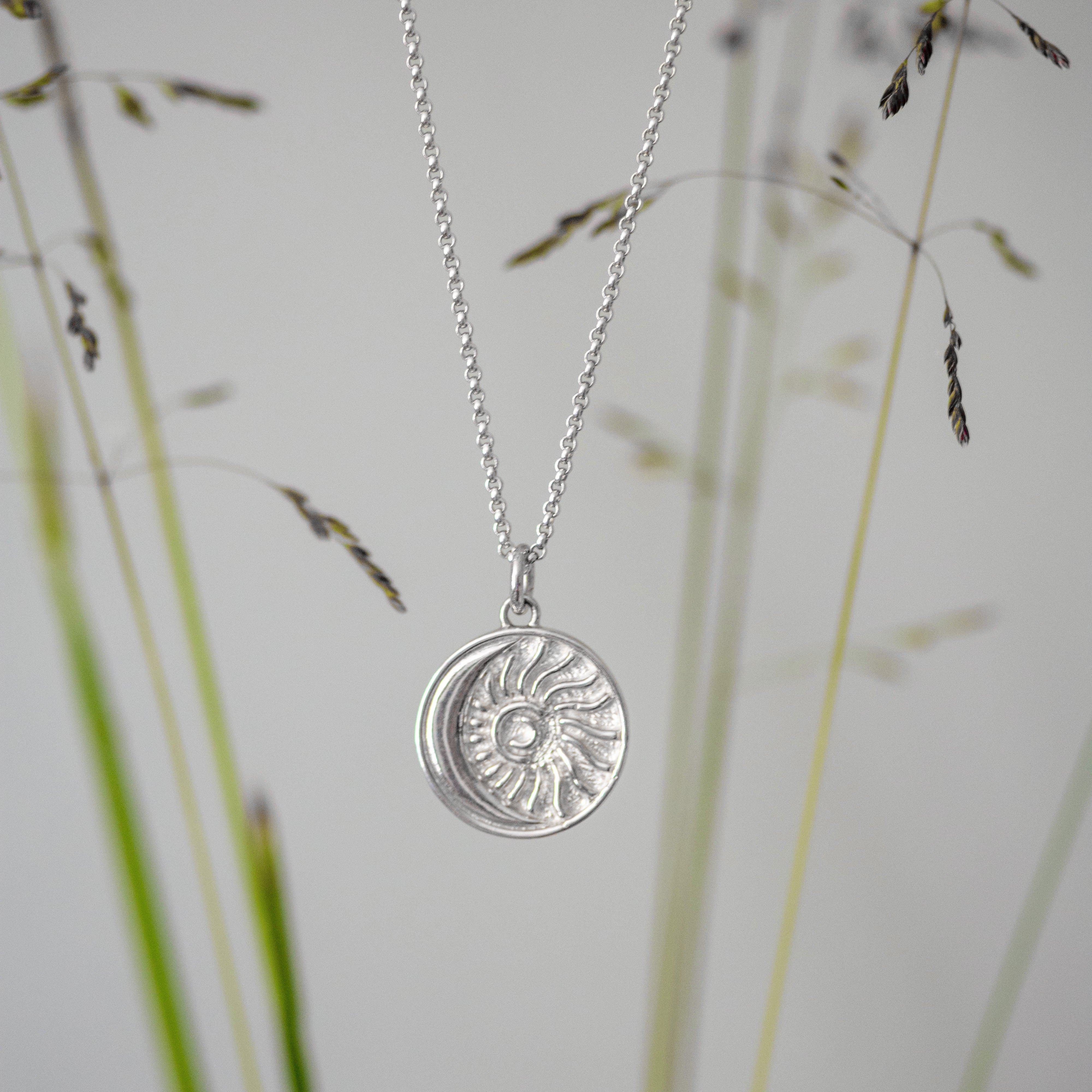elsa luna sun and moon silver pendant from memara