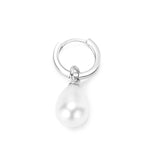 Silver Pearl Drop (without Hoops)