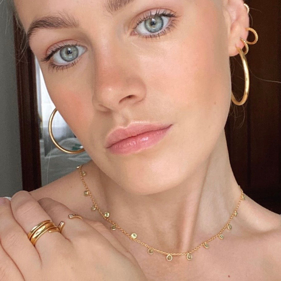 Holly Hoops in Gold Earring Memara 
