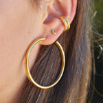 Holly Hoops in Gold Earring Memara 