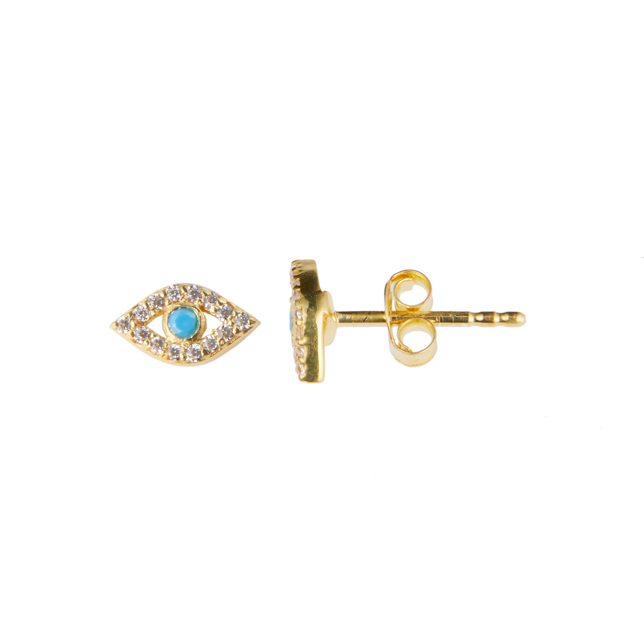 Cleo Earring in Gold with Turquoise Earring Memara 