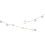 Zaza Necklace in Silver with Blue Topaz Necklace Memara 