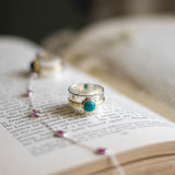 Aladdin Ring in Silver with Turquoise Ring Memara 