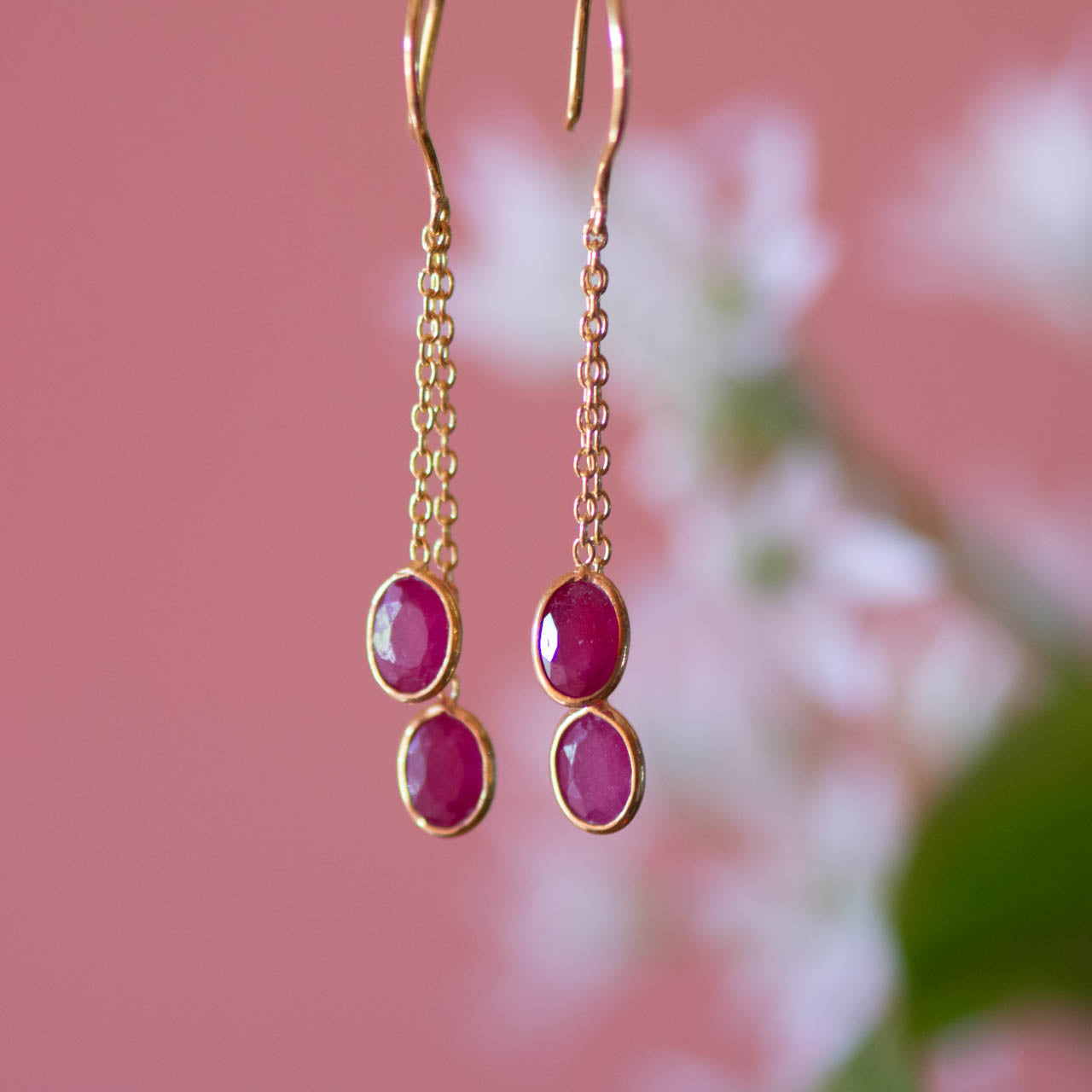 Duals in Ruby Earring Memara 