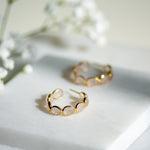 rose quartz gold hoop earrings from memara