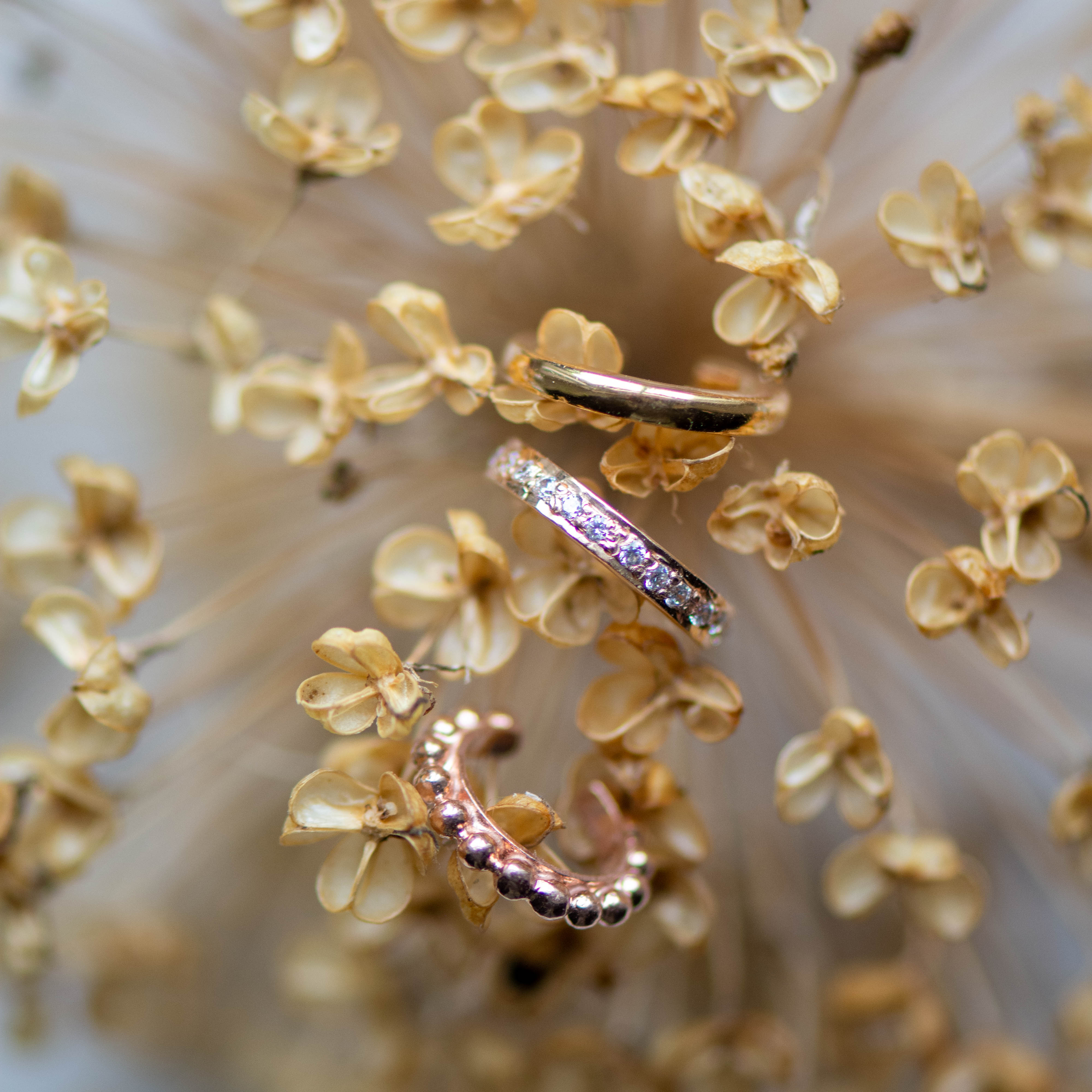 Coco Cuff in Rose Gold with Zirconia Earring Memara 