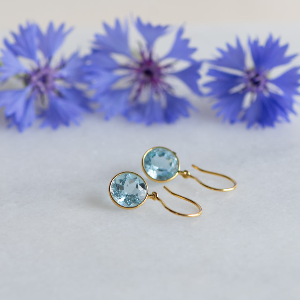 Dew Drops in Sky Blue Topaz Earring Memara 