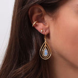 Lolita Earring in Gold with Moonstone
