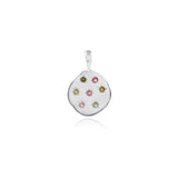 Stargazer Pendant in Silver and Tourmaline Necklace Memara 