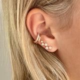 Coco Cuff in Rose Gold with Zirconia Earring Memara 