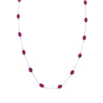 Marilyn Necklace in Silver with Ruby Quartz Necklace Memara 