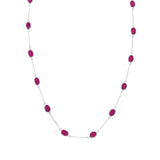 Marilyn Necklace in Silver with Ruby Quartz Necklace Memara 