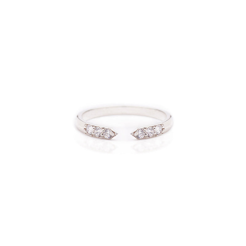 Sparkle Ring in Silver with Zirconia Ring Memara 