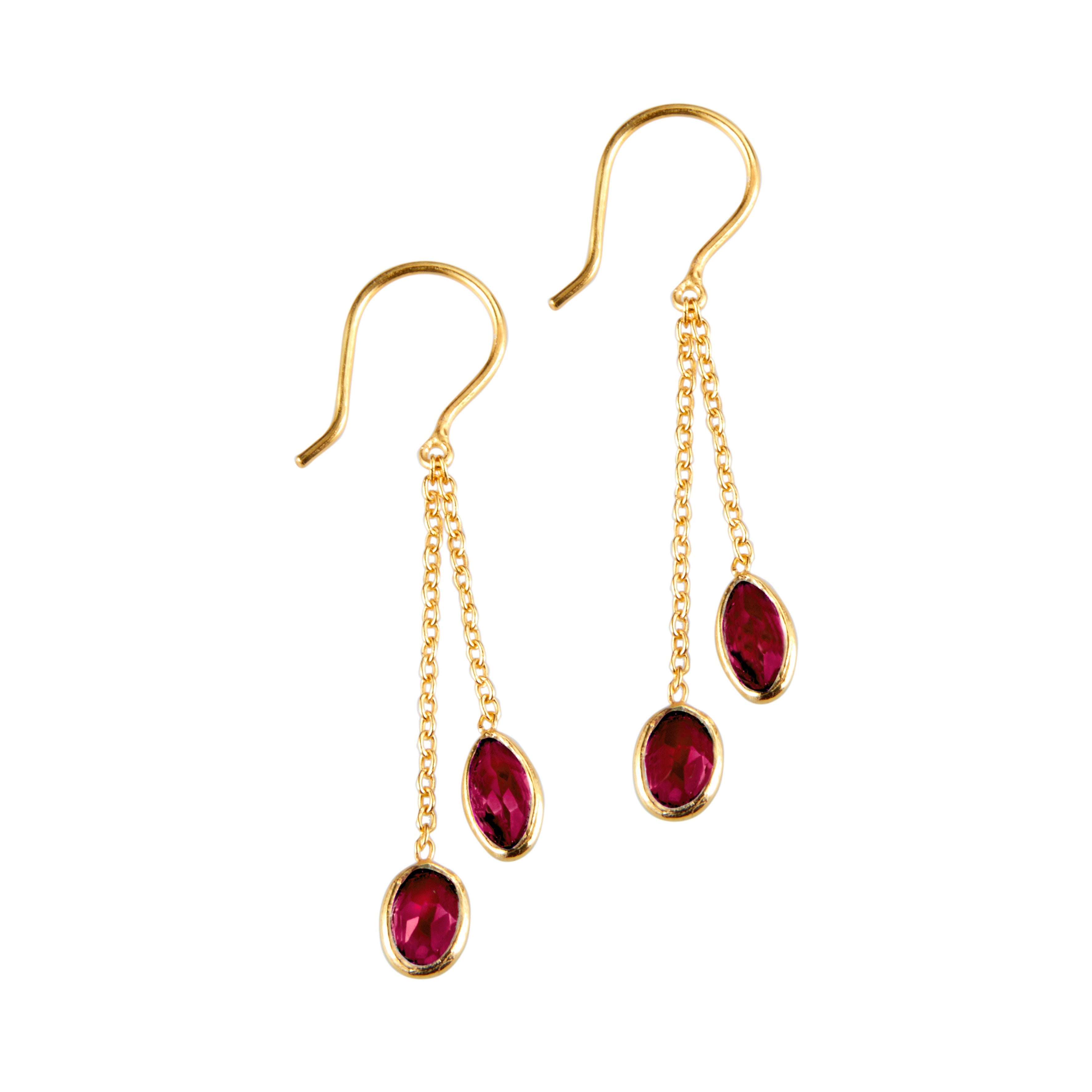 Duals in Ruby Earring Memara 